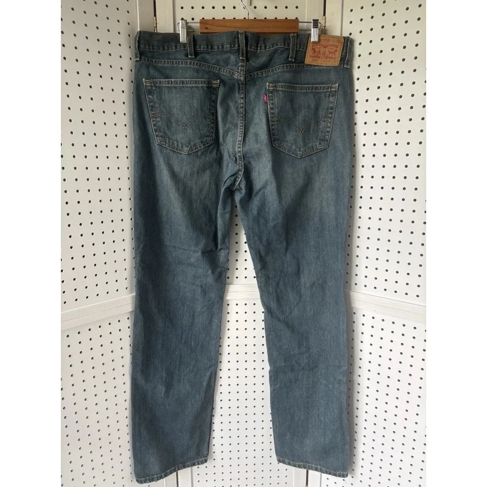 Men's 38x34 Levi's 559 Jeans Distressed‎ Dark Denim Relaxed Straight